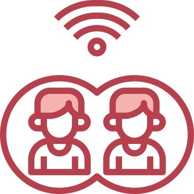 Eşzamanlı uzay simgesi, vektör illüstrasyonu