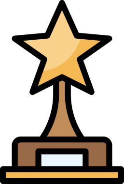 Kupa, ödül, vektör simgesi düz stilde.