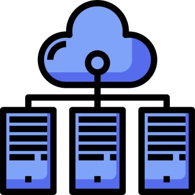 Veri Merkezi simgesini, vektör çizim