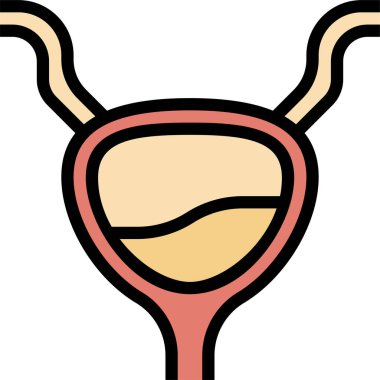 Mesane simgesi, vektör illüstrasyonu