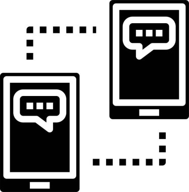 Sohbet simgesi vektör illüstrasyonu
