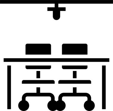 Masa simgesi, vektör illüstrasyonu