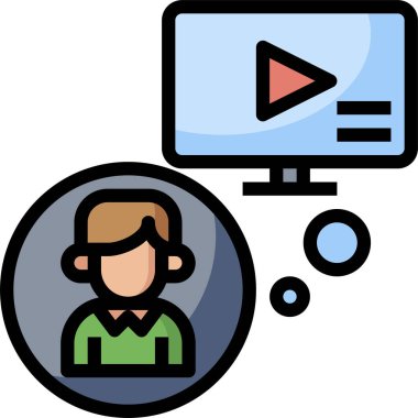 İnsanlar vektör illüstrasyonlu grafik simgesi 