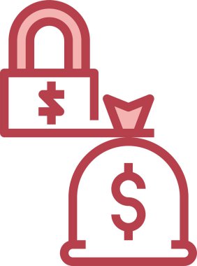 iş ve mali simge konsept vektör çizimi 