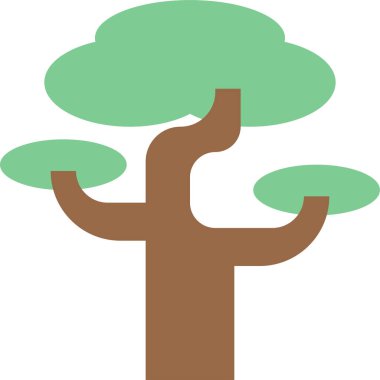 Orman simgesi, vektör illüstrasyonu