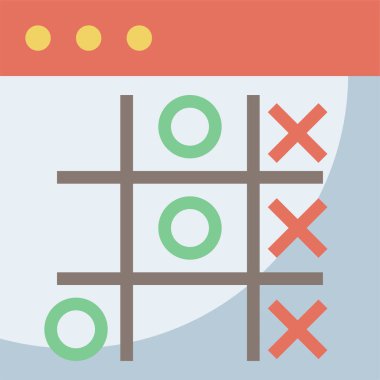 Tic tac toe oyun vektör simgesi