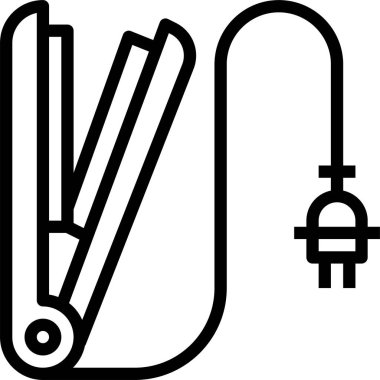 Güzellik makas simgesi, vektör illüstrasyonu