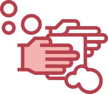 El yıkama simgesi, vektör çizim