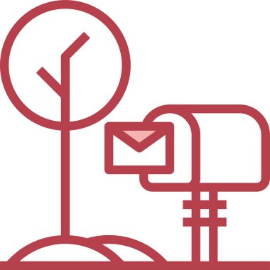 Posta kavramı simge vektör çizim 