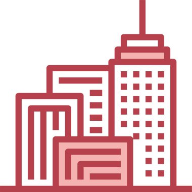 şehir simgesi, vektör illüstrasyonu