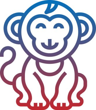 hayvan simgesi vektör illüstrasyonu 