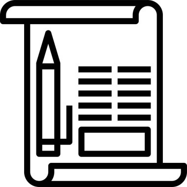 kağıt ve belge ikon vektör illüstrasyonuName 