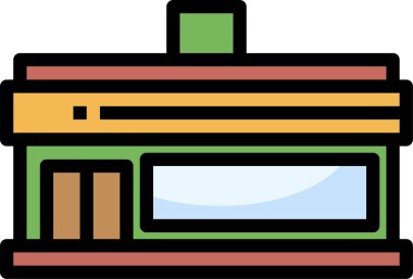 dükkan simgesi vektör illüstrasyonunu sakla 