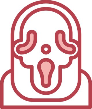 Ürkütücü çığlık maskesi vektör simgesi