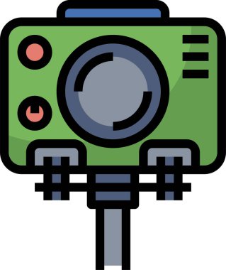 Kamera simgesi, vektör illüstrasyonu