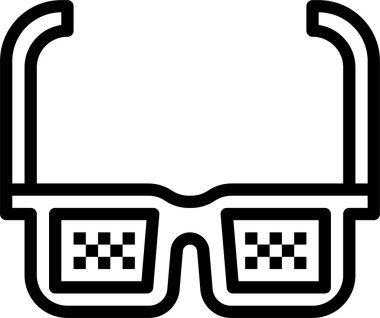 gözlük simgesi vektör illüstrasyonu 