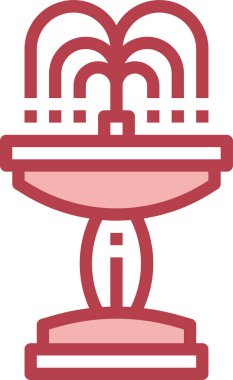 Çeşme simgesi, vektör çizimi