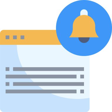 bildirim simgesi vektör illüstrasyonu 