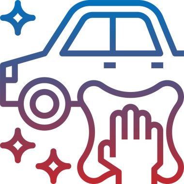 araba servisi simgesi, vektör illüstrasyonu