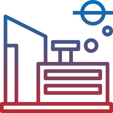 Uzak koloni simgesi, vektör illüstrasyonu