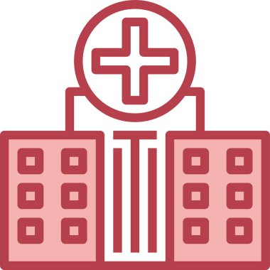 Hastane Simgesi Vektör İllüstrasyonu 