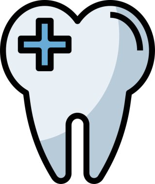 Diş servisi simgesi, vektör illüstrasyonu