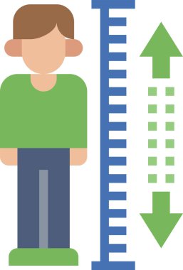 yükseklik ölçüsü vektör çizimi 