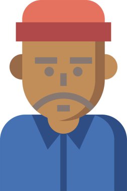 Genç adam avatar karakteri, vektör çizimi