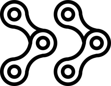 Bisiklet zinciri simgesi, vektör illüstrasyonu