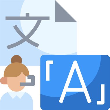 Dil iletişim simgesi, vektör illüstrasyonu