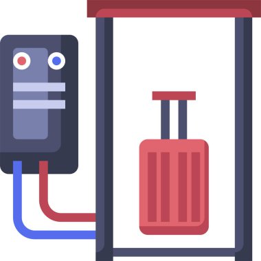 X-Ray tarayıcı ince çizgi simgesi. Güvenlik simgeleri koleksiyonundan yaratıcı basit tasarım. Web tasarımı ve mobil uygulamalar için x- ray tarayıcı simgesi kullan.