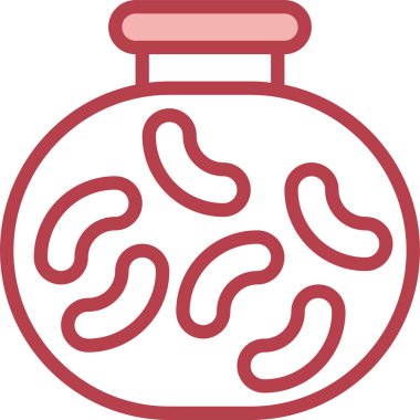 Şeker kavanozu simgesi, vektör illüstrasyonu