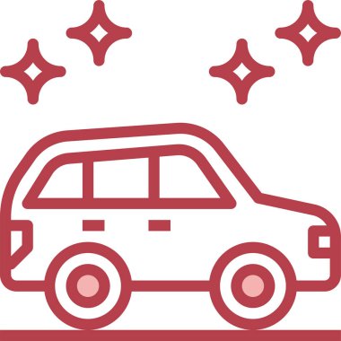 araba servisi simgesi, vektör illüstrasyonu