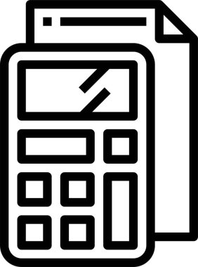 hesap makinesi simgesi, vektör illüstrasyonu