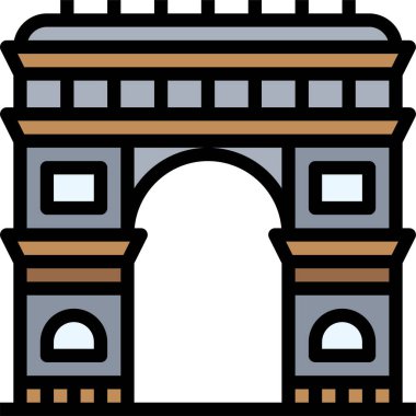 Ark de Triomphe simgesi, vektör illüstrasyonu