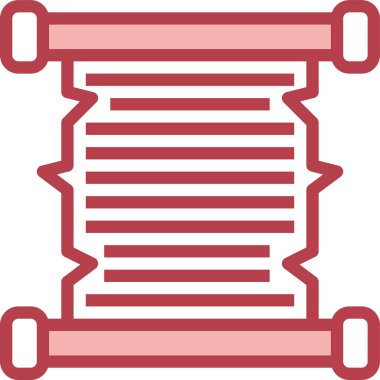 Eski kaydırma simgesi, vektör illüstrasyonu