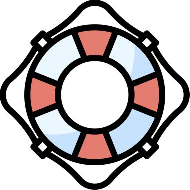 Cankurtaran simgesi vektör illüstrasyonuna yardım et 