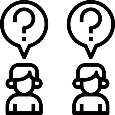 Tartışma simgesi, vektör illüstrasyonu