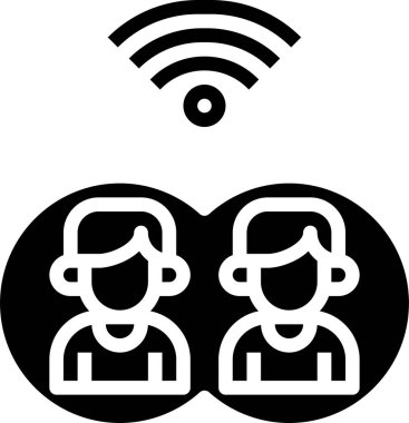 Eşzamanlı uzay simgesi, vektör illüstrasyonu