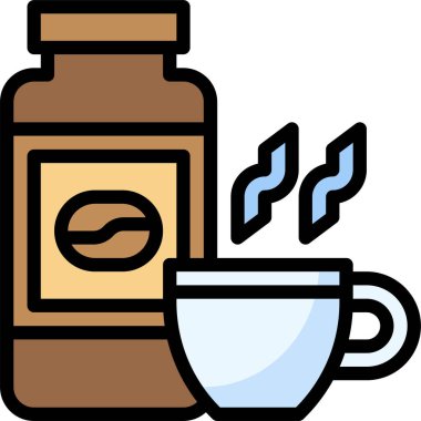 kahve simgesi, vektör illüstrasyonu