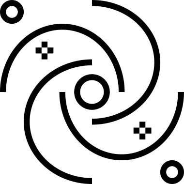 Galaksi simgesi, vektör illüstrasyonu