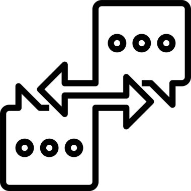 Diyalog simgesi, vektör illüstrasyonu