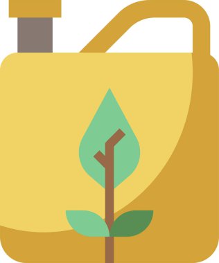 Eko yağ simgesi, vektör illüstrasyonu