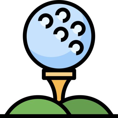 Golf simgesi, vektör illüstrasyonu