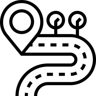Yol yolu konumu konum konsept vektör illüstrasyon simgesi 