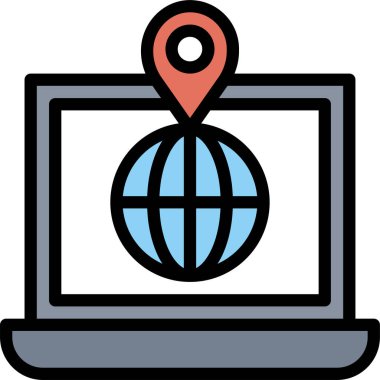 Genel Konum Simgesi, Vektör İllüstrasyonu 