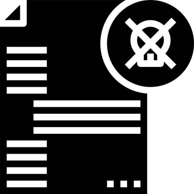 Kağıt belge simgesi. İzole edilmiş sembol. Beyaz arkaplanda vektör illüstrasyonu.