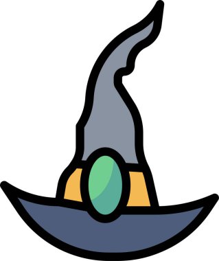 Cadı şapka simge, vektör çizim tasarım. Cadılar Bayramı koleksiyonu.