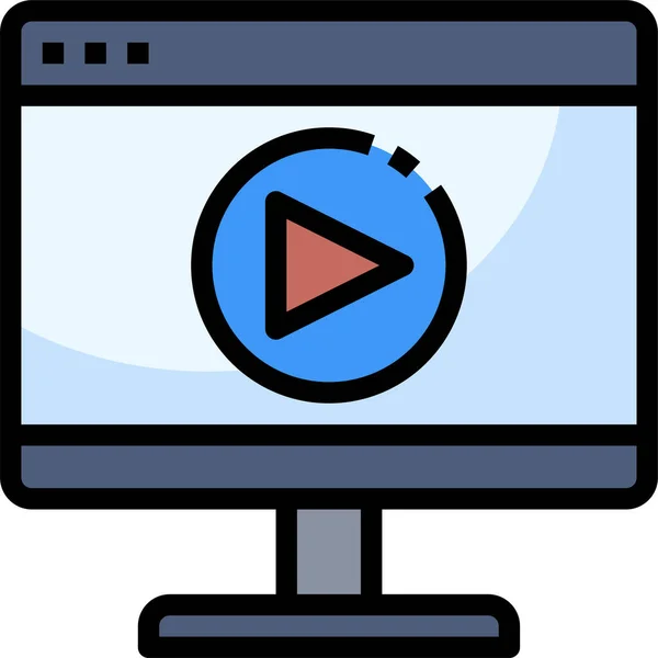 Concepto Televisión Icono Vector Ilustración — Archivo Imágenes Vectoriales