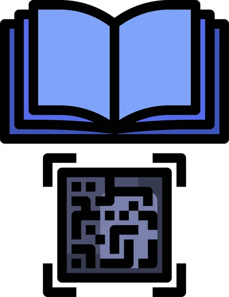 Book Code Icon Vector Illustration — 스톡 벡터